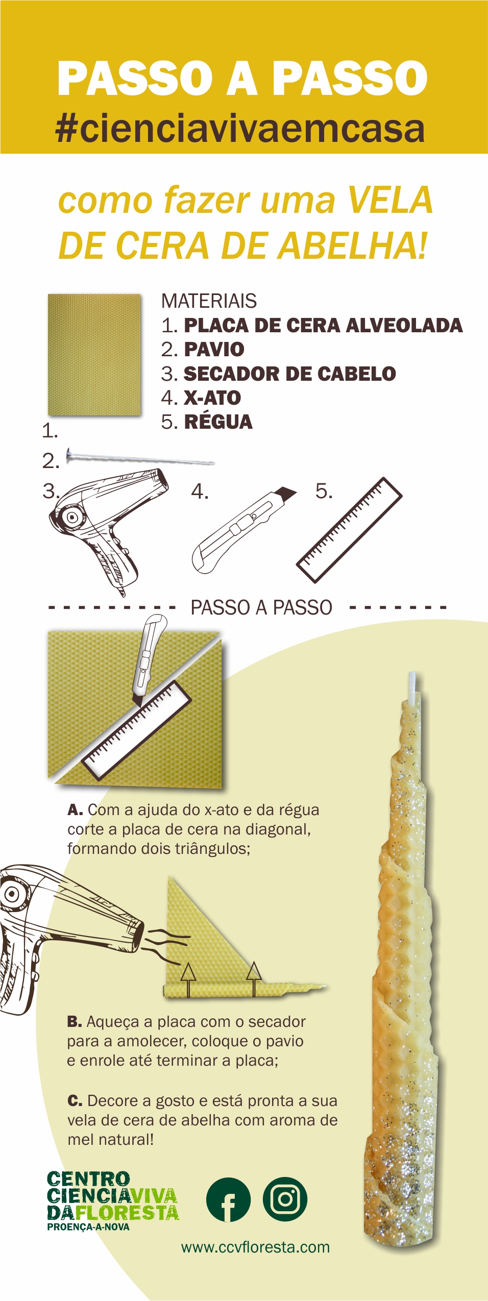 Como Fazer uma Vela de Cera de Abelha